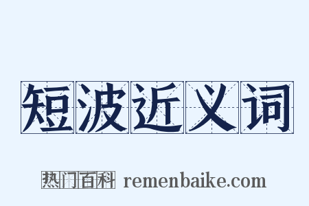 短波近义词是什么意思的图片
